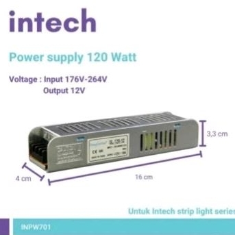 แหล่งจ่ายไฟ 12V 10A 120Watt - Intech INPW701