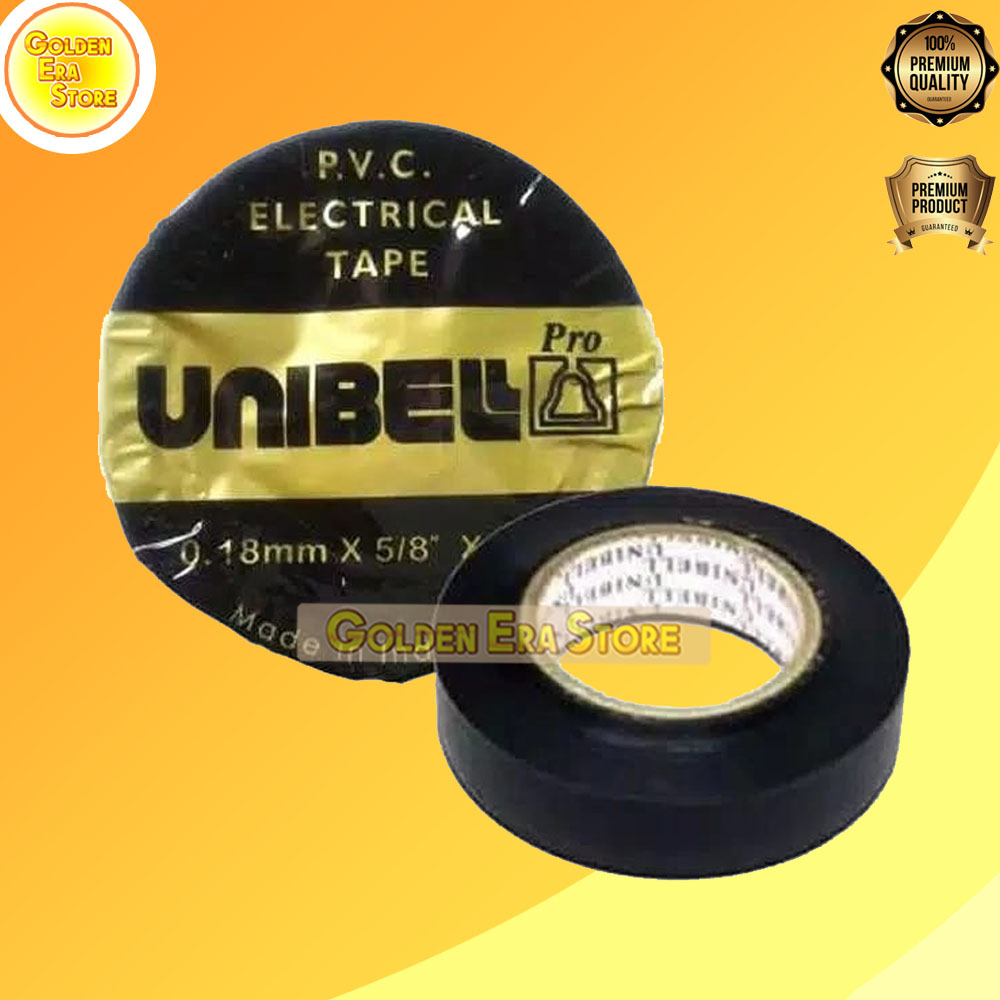 UNIBEL Duct TAPE / unibell ELECTRICAL Insulation / ฉนวนสายเคเบิล ELECTRICAL / เทปท่อไฟฟ้าสีดํา / Uni