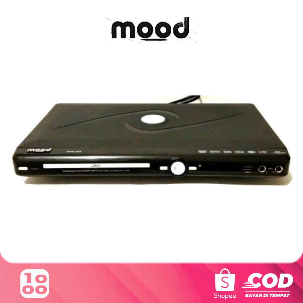 เครื่องเล่นดีวีดี MOOD 105 รองรับพอร์ต USB รูปแบบ MP3 MP4 DVD VCD SVCD CD