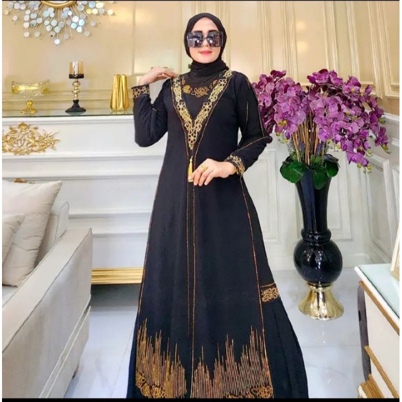 ตุรกี ARABIAN SERIE ABAYA GAMIS ในสี VIRAL