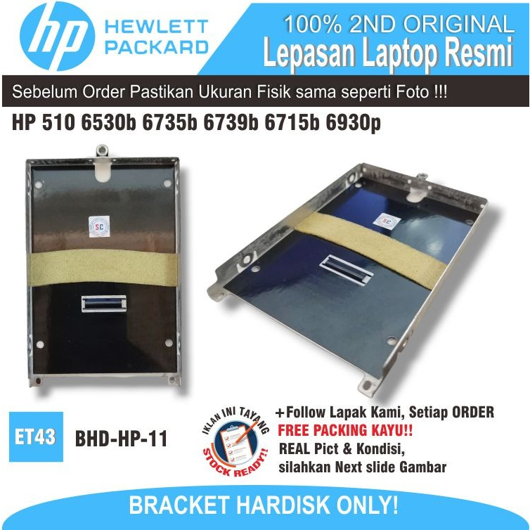 ET43 BHD-HP-11 HP COMPAQ 510 515 520 ตัวยึดท้ายแข็งบนแล็ปท็อป