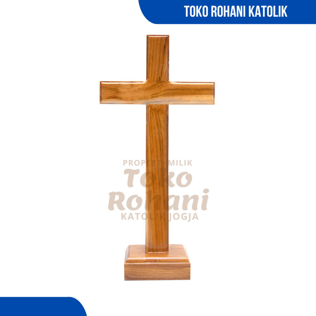 CHRISTIAN SITTING CROSS 20 - 30 CM / CHRISTIAN TABLE CROSS / PLAIN CROSS / CHRISTIAN TABLE DECORTATI