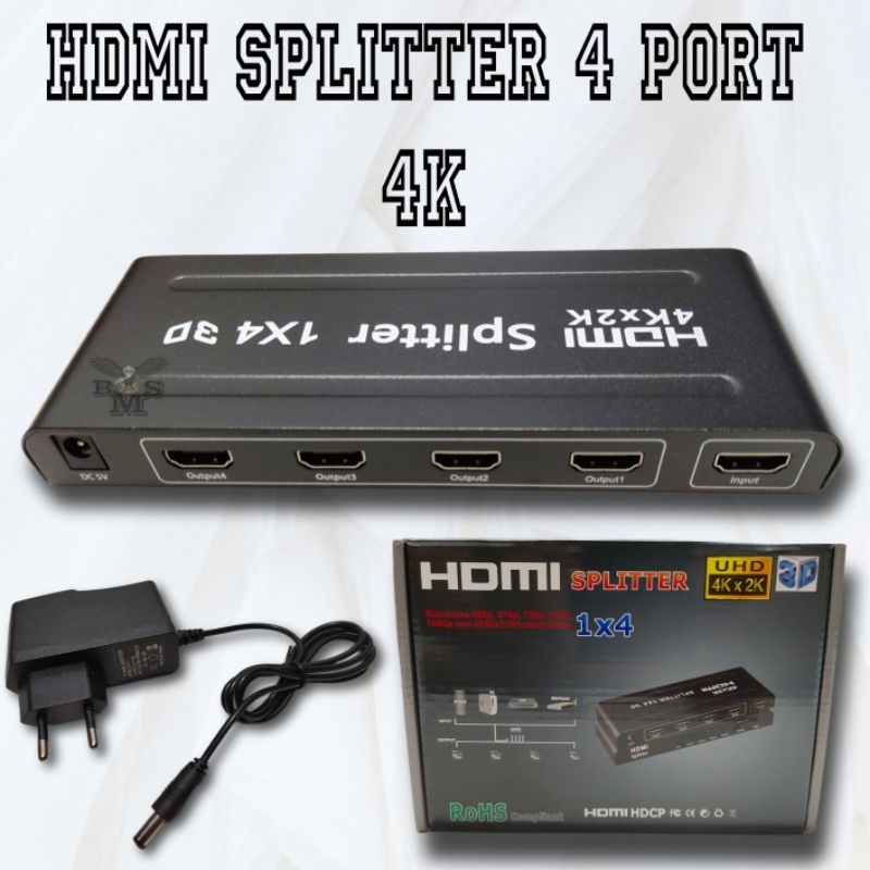 ตัวแยก HDMI 4 พอร์ต hdmi 1input 4 เอาต์พุต 4k full hd