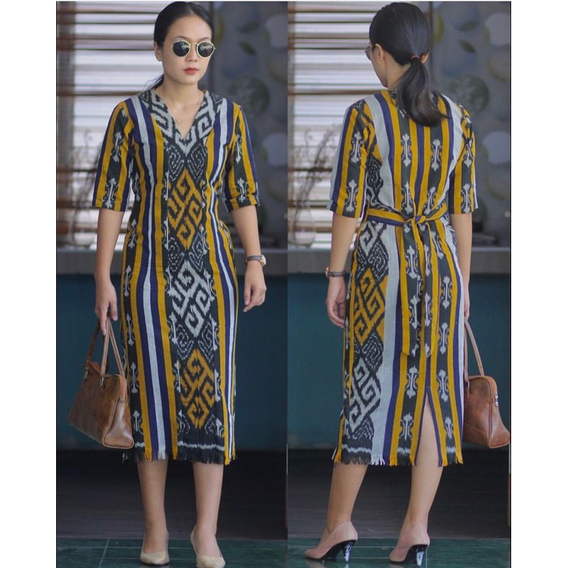 เดรสผ้าทอ B09*******