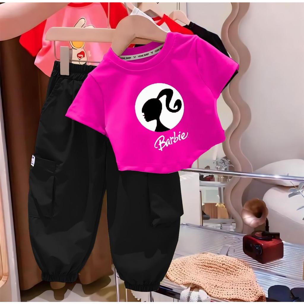 จัดส่งฟรี/MOST VIRAL BARBIE MOTIF CHILDRENS SUITS สําหรับ 1-5 ปี