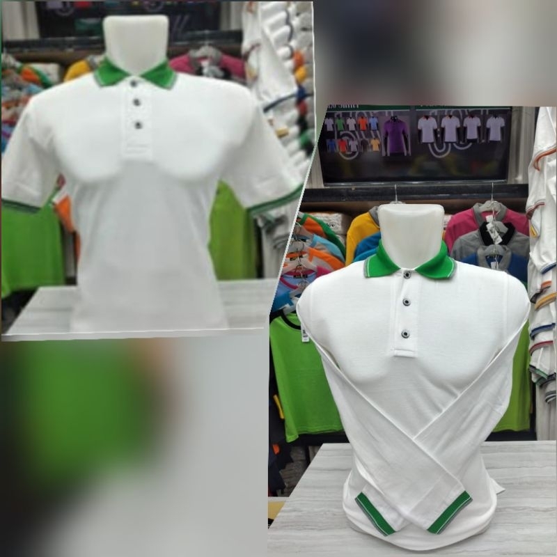 เสื้อเชิ้ตคอปกโปโล k.green สีขาวพรีเมี่ยม ยี่ห้อ 607 prama