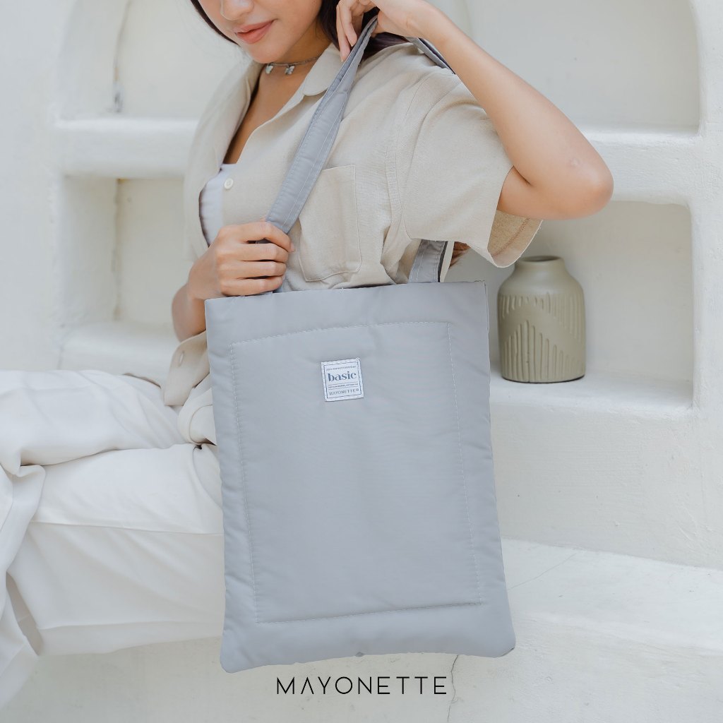 Mayonette Riahana Puffy Bags - Womens Puffy Bag Canvas Shoulder Bag Korean Style Last 2023