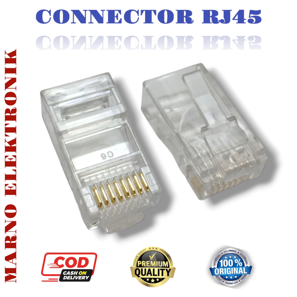 RJ45 CONNECTOR RJ 45 CONNECTOR สําหรับหัวสาย LAN UTP ดั้งเดิม