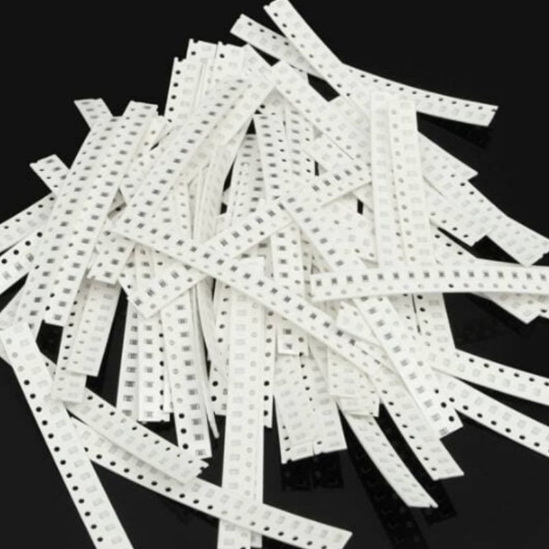 100PCs ตัวต้านทาน 1/8W 5% SMD-0805 0R 10R 10K 120R 120K 1K 1M 20K 22R 3R3 330R 3K3 4K7 47K 5R1 51R 5