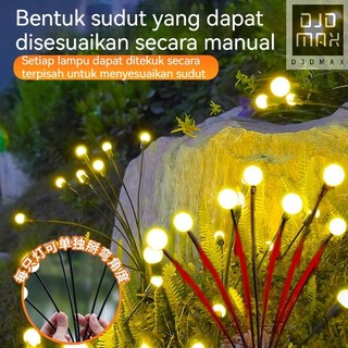 DJDMax Lampu Tenaga Surya 8 LED Dekorasi Taman Luar Ruangan, Lampu Lanskap Kembang Api Firefly, Lampu Rumput Rumah, Teras, Balkon, Solar Led Light Outdoor, Dekorasi Taman, Lampu Kunang-Kunang Tahan Air, Tanpa Listrik, Terbaru dan Hemat Energi