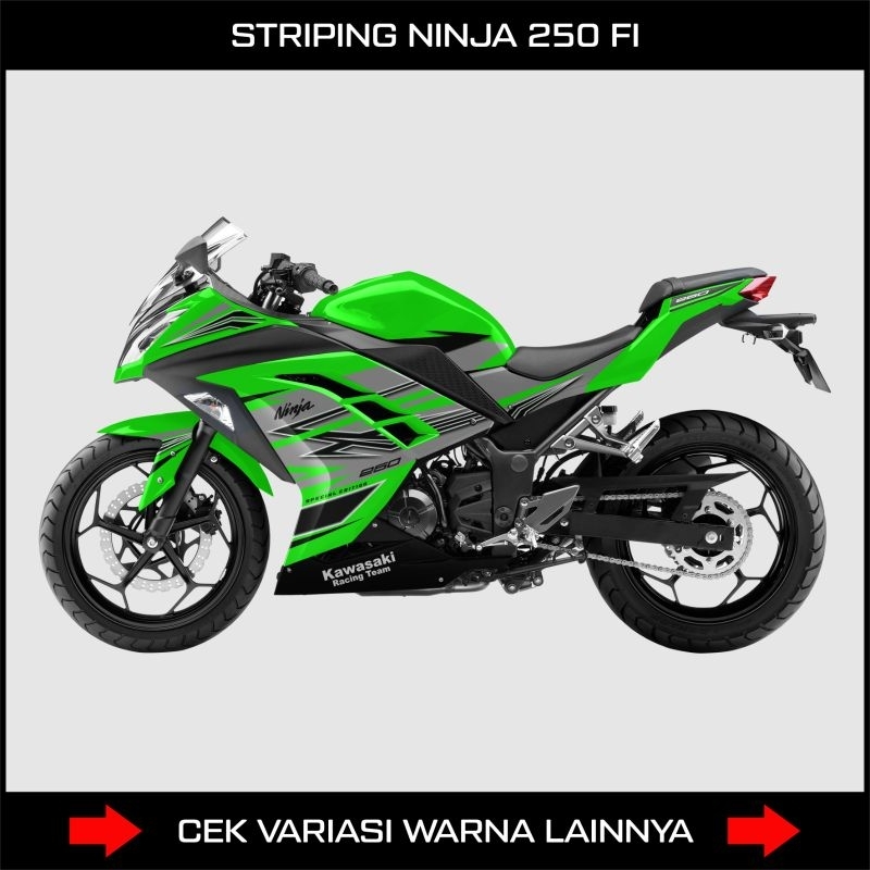 Ninja 250 fi Motorcycle Striping Sticker / Kawasaki ninja fi 250 Grapis Decal Sticker / ninja 250 fi