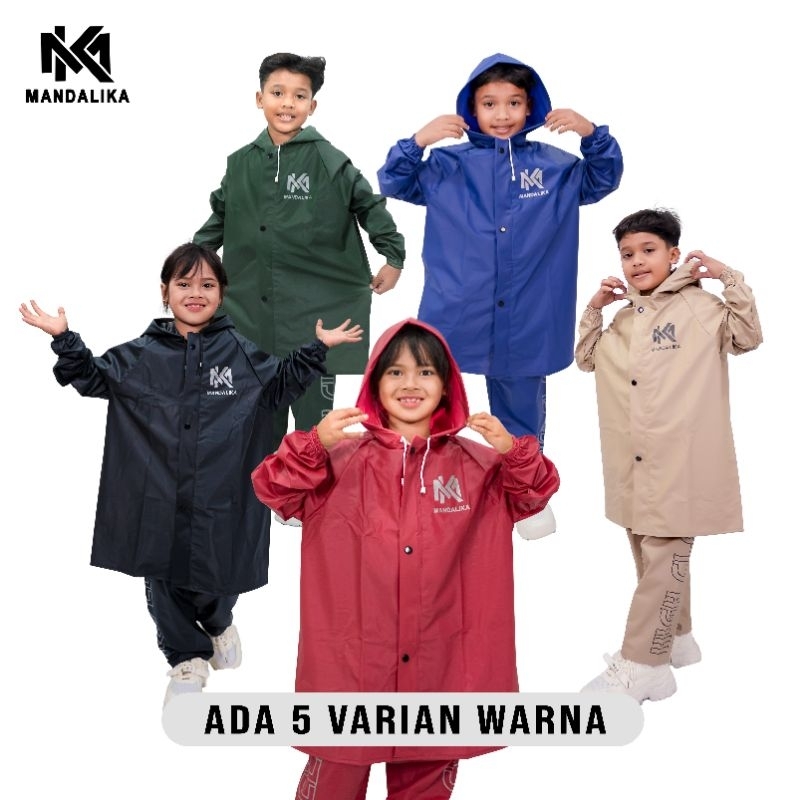 The Best เสื้อกันฝนสําหรับเด็กชายและเด็กหญิง By MANDALIKA หนา ป้องกันการรั่วซึม