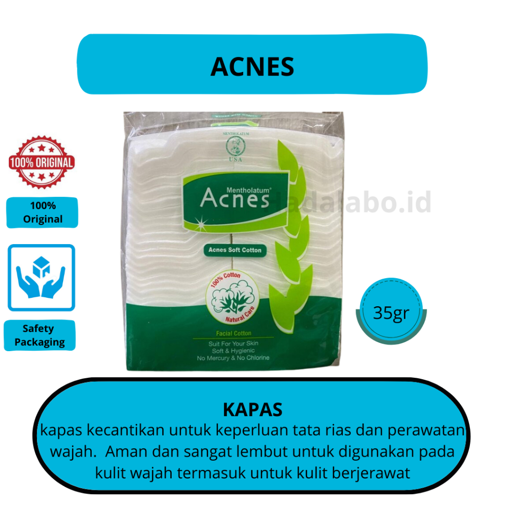Acnes Soft Cotton 35gr / Acnes facial Cotton / Acnes Cotton