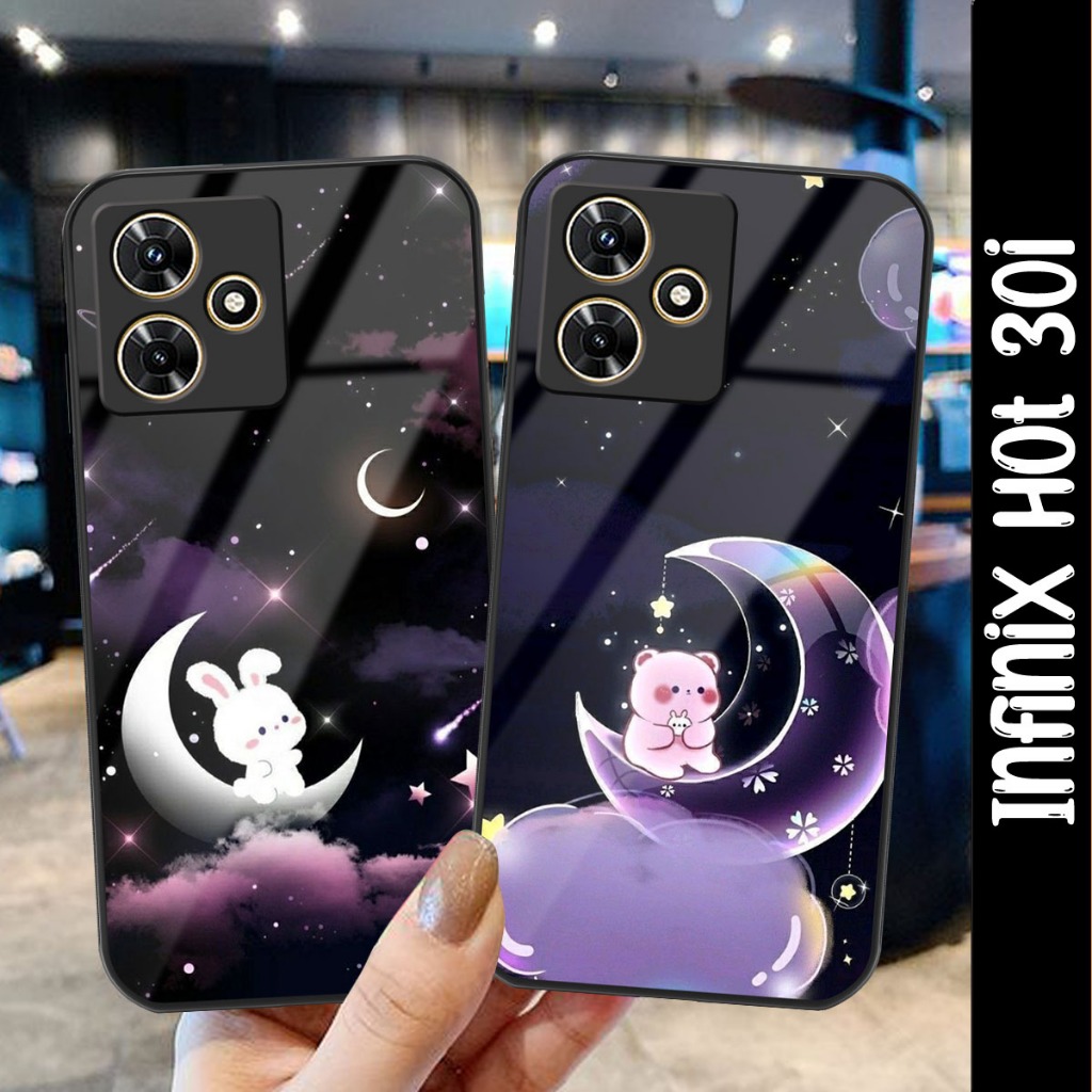 เคสโทรศัพท์มือถือ Infinix Hot 30i Glass Softcase ล่าสุด [MG08]
