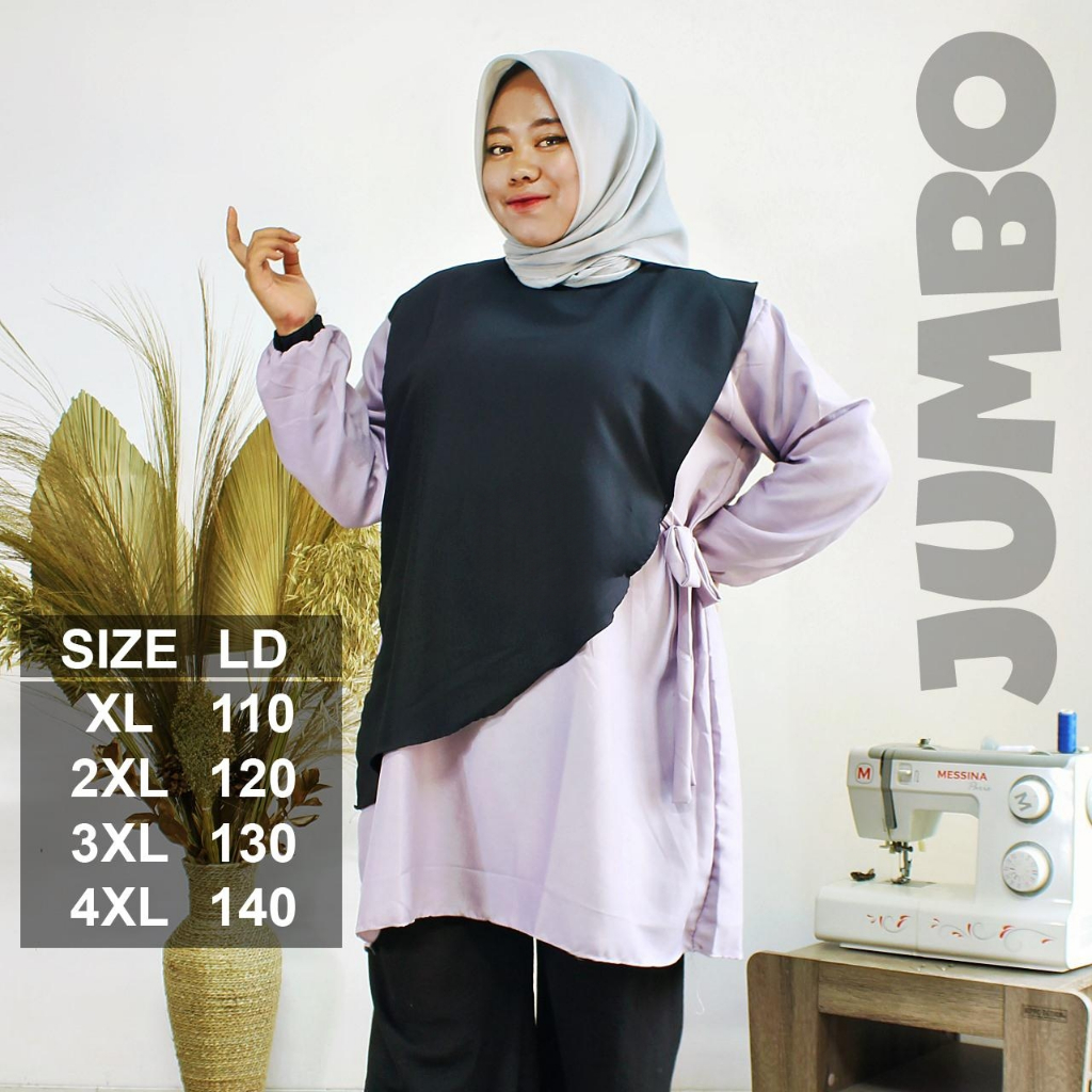 Anggya เสื้อทูนิค เวียนนา จัมโบ้ ไซซ์ XL s/d 4XL Ld 140