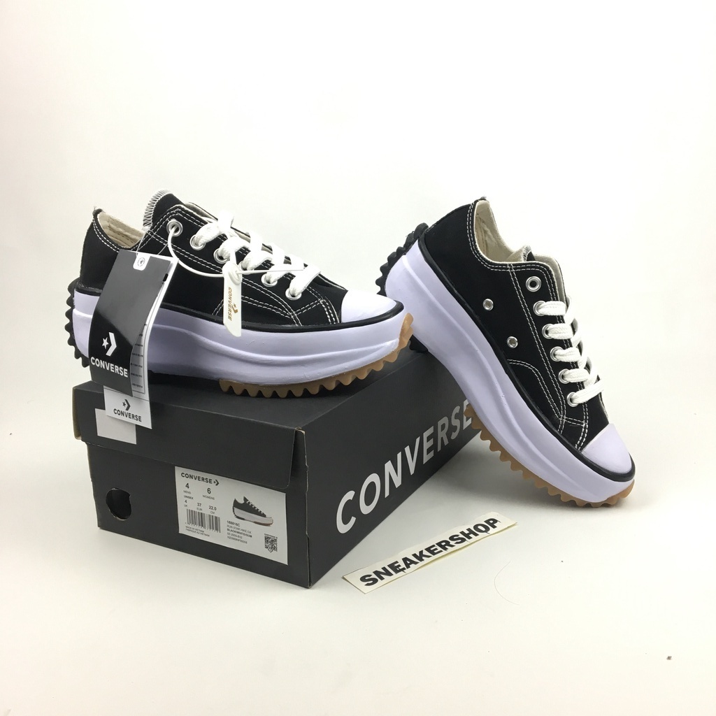 Putih HITAM Converse Run Star Hike รองเท้าผ้าใบ ข้อสั้น สีดํา สีขาว พรีเมี่ยม สําหรับผู้หญิง