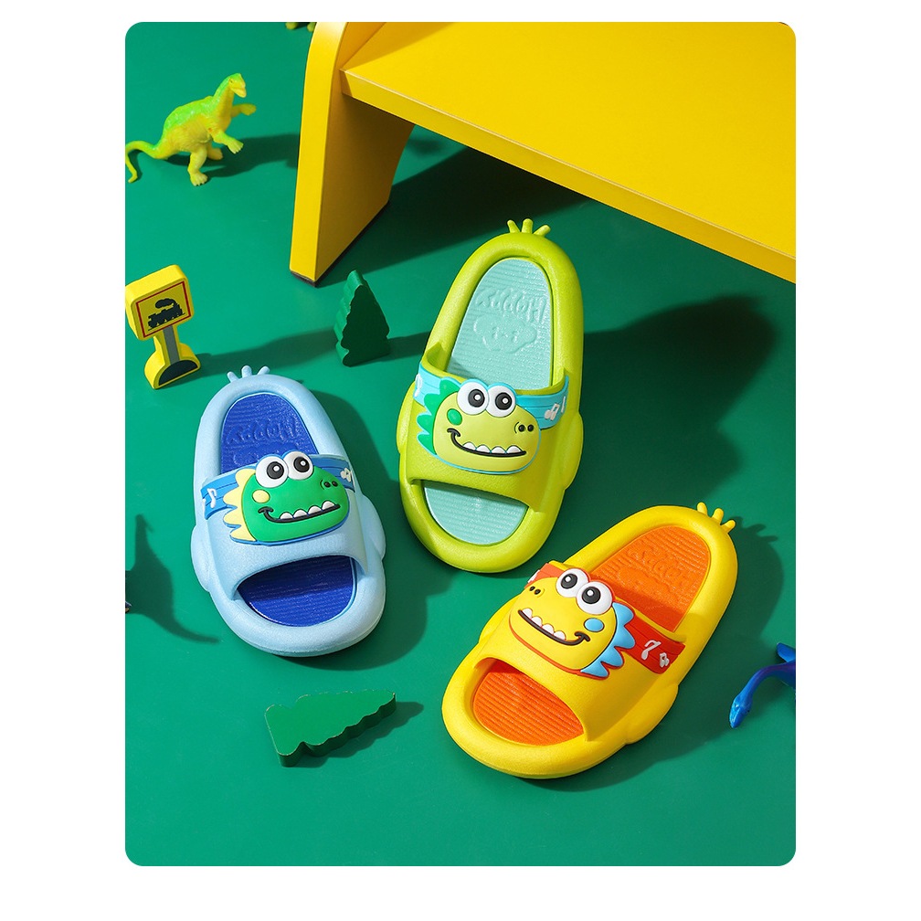 12.12 PUNCAK RUMAH168 SA043 รองเท้าแตะไดโนน่ารัก รองเท้าแตะยางน่ารักสําหรับเด็กชายและเด็กหญิงรองเท้า