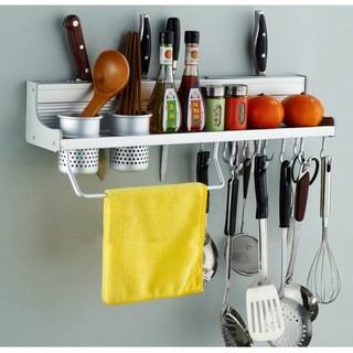 SHENAR - RAK DAPUR DINDING STAINLESS - RAK BUMBU GANTUNG RAK DAPUR DINDING ALUMINIUM SERBAGUNA 60CM/RAK DAPUR ORGANIZER