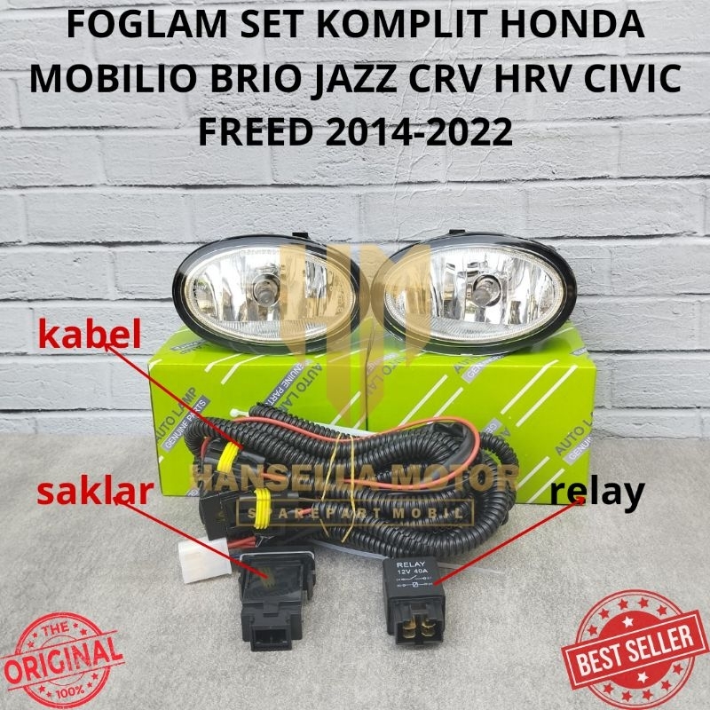 Honda Mobilio Brio Jazz CRV HRV Civic City Freed Foglamp 2014-2022