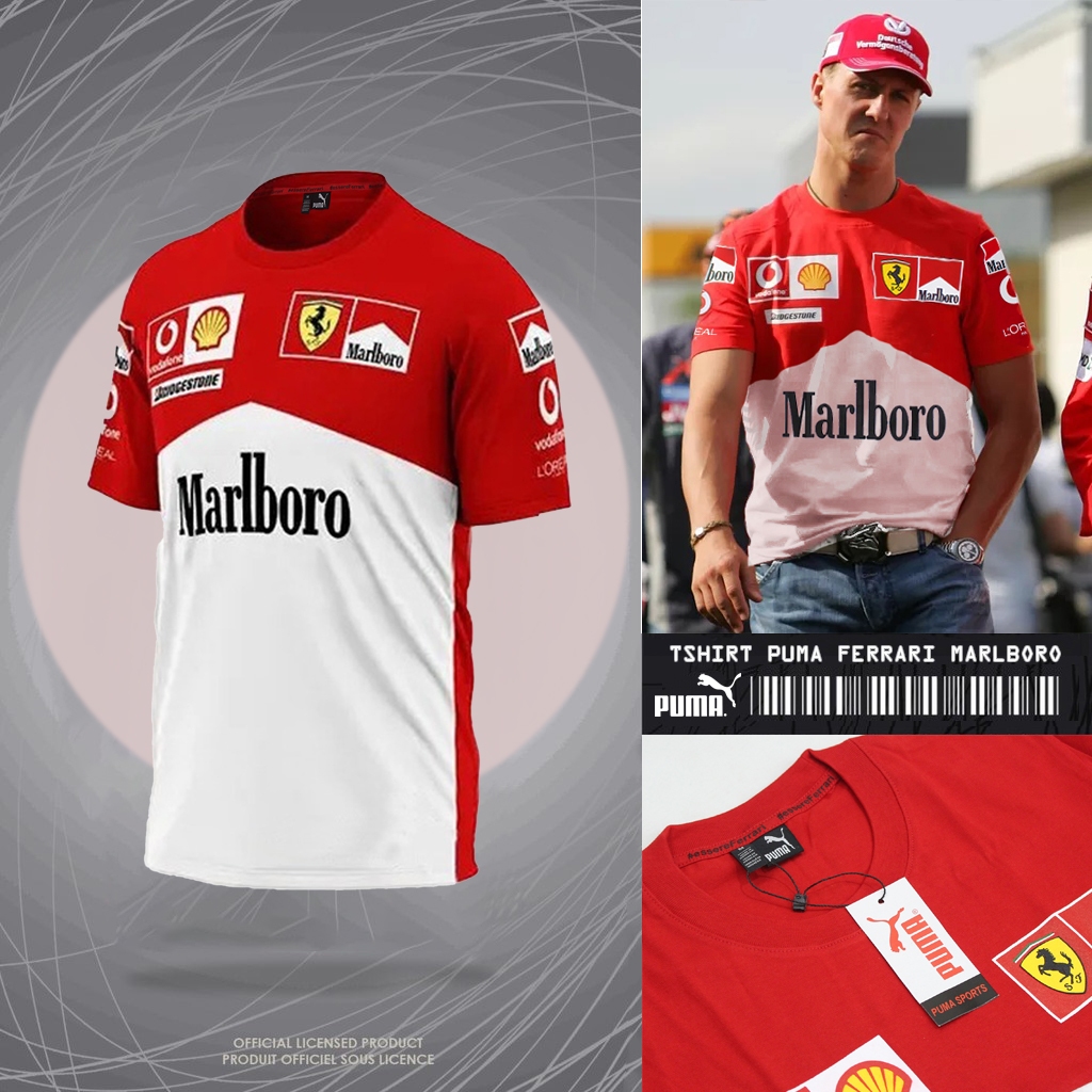 Merah สีแดง FERRARI BAJU / PREMIUM FERRARI MRLBORO 24S เสื้อยืด / PREMIUM FERRARI MRLBORO TSHIRT / R