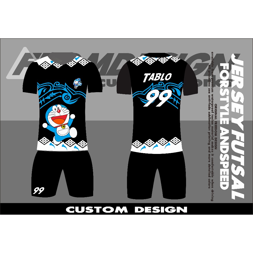 CUSTOM FUTSAL JERSEY NAME SPONSOR MINI JERSEY SOCCER FOOTBALL JERSEY