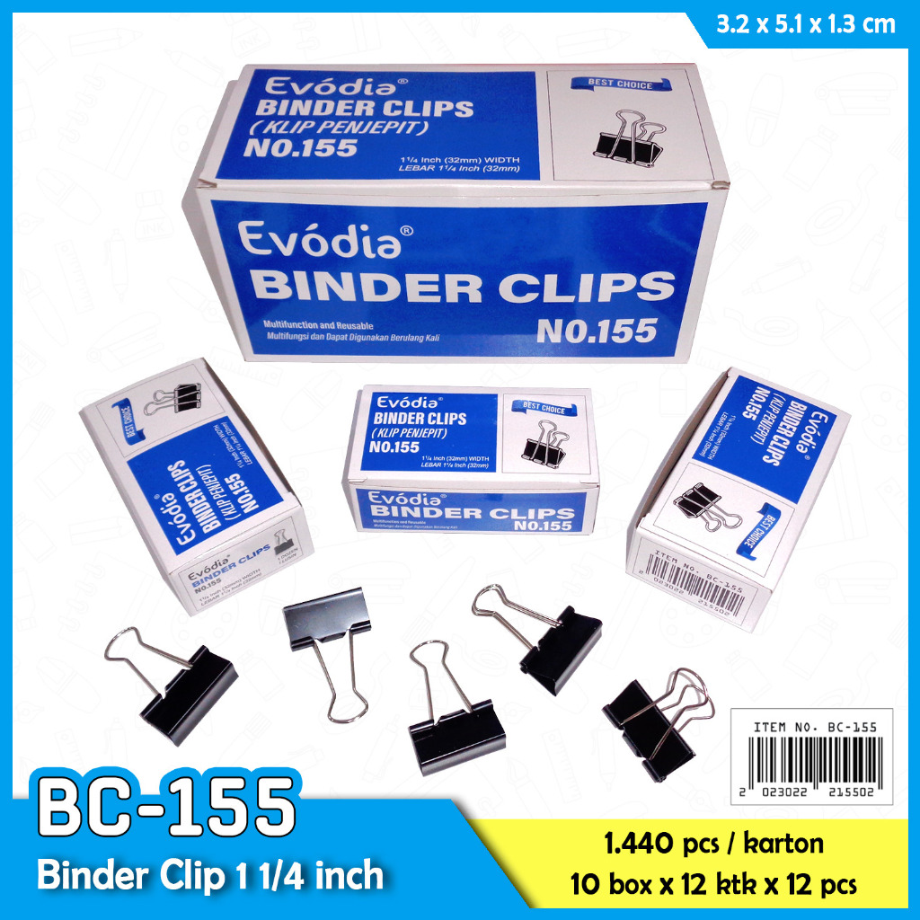 Binder Clip No.155 (12pc)
