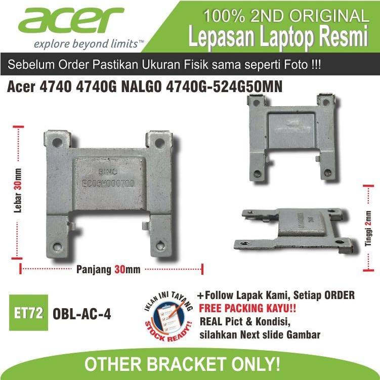 ET72 BWF-AC-2 Bracket WIFI Acer 4740 4740G NALG0 4740G-524G50MN