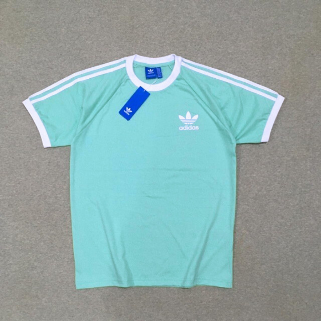 Adidas Logo เย็บปักถักร้อย Basic Premium Stripe 3 | เสื้อยืดกีฬา Unisex