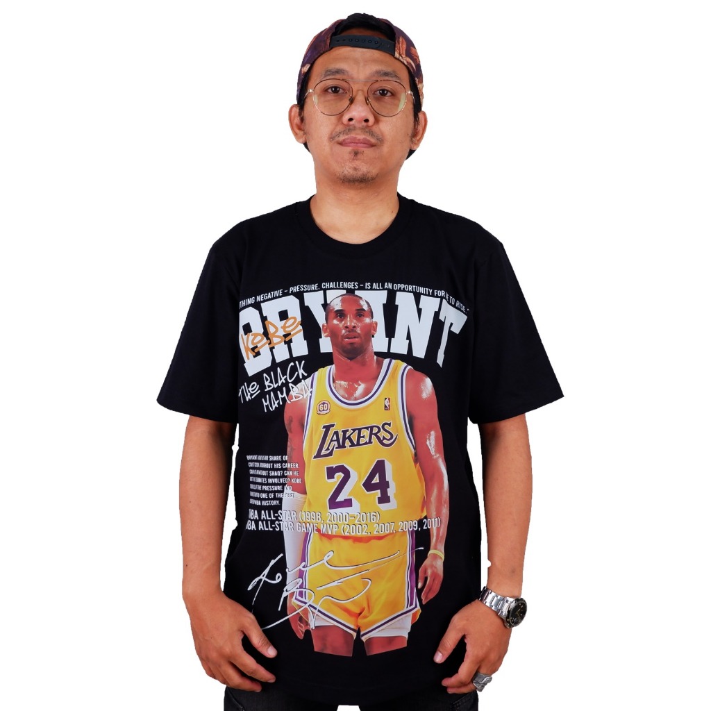 เสื้อยืด Kobe Bryant 24 Lakers The Black Mamba Big Oversize วันอาทิตย์ที่ให้มาเรา