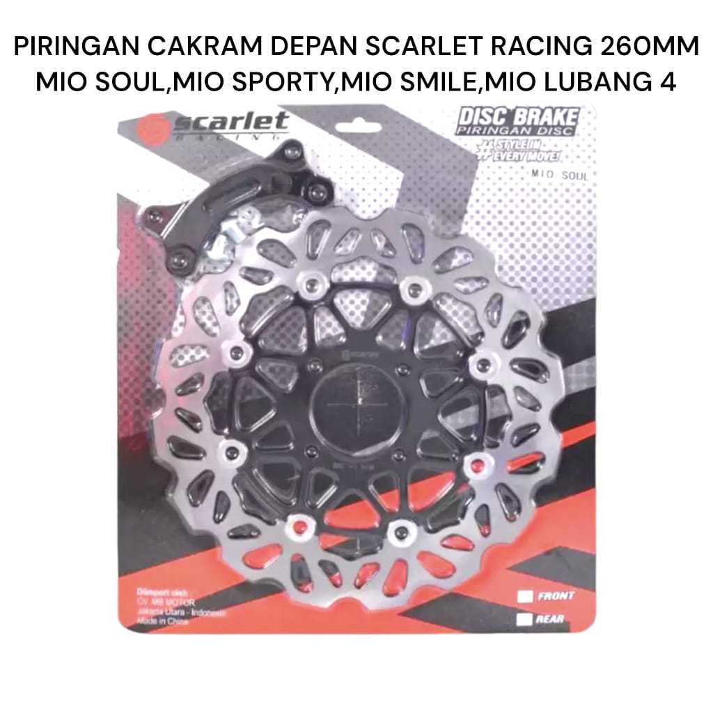 SCARLET RACING FRONT DISC 260MM MIO SOUL MIO SPORTY MIO 4 HOLES MIO SMILE WJY555