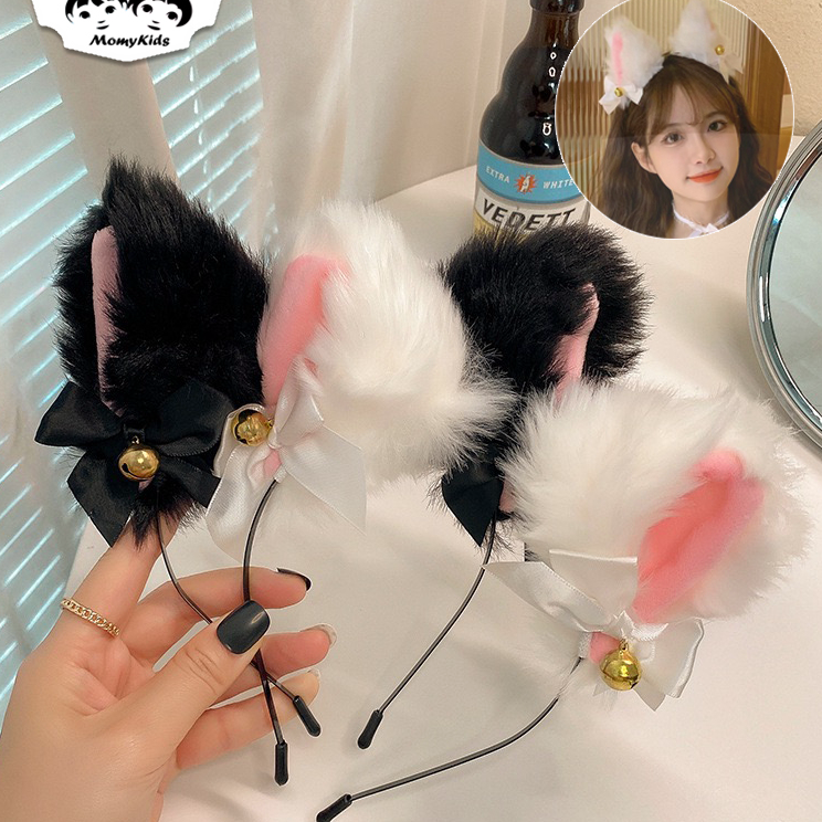 จํากัด T9f9E ที่คาดผมแมวคอสเพลย์ผู้หญิงเกาหลีแฟชั่น Bondu อะนิเมะน่ารักขนสัตว์เหมาะสําหรับเด็กและผู้