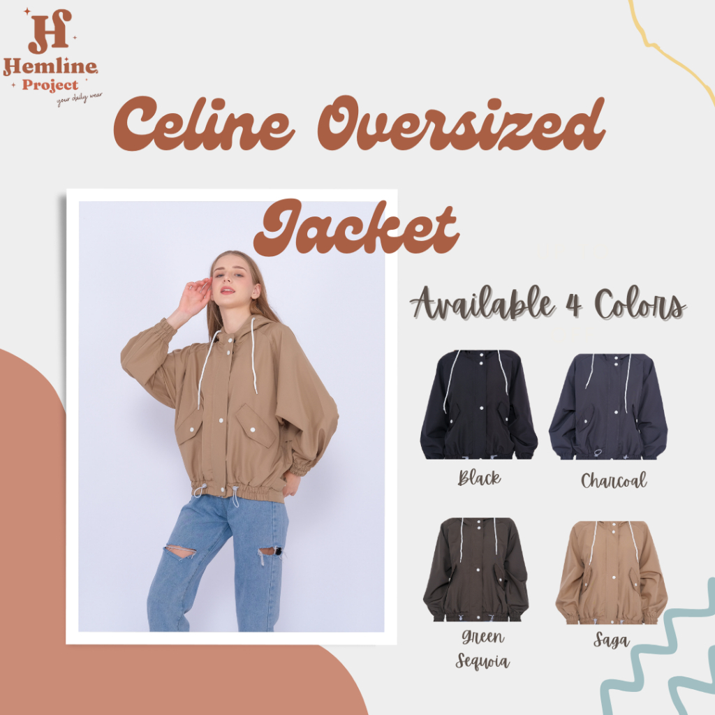 เสื้อฮู้ดแจ็คเก็ตร่มชูชีพขนาดใหญ่ Celine โดยโครงการเฮมลีน