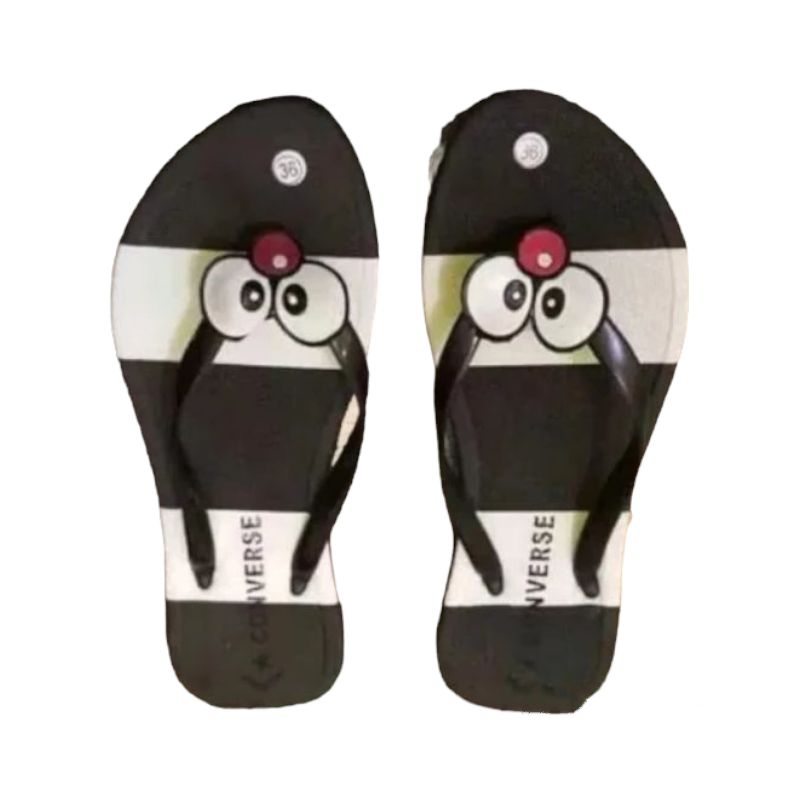 Samaenre_store - Converse Pancoat Doraemon Sandals รองเท้าแตะน่ารักตัวละคร Flip Flops ผู้หญิงแฟชั่นผู้หญิง