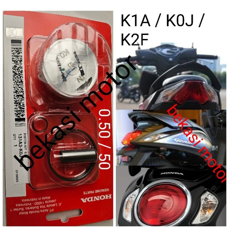 131A3-K0J แหวนลูกสูบชุด honda beat deluxe K1A scoopy K2F GENIO K0J 0S 50 เดิม