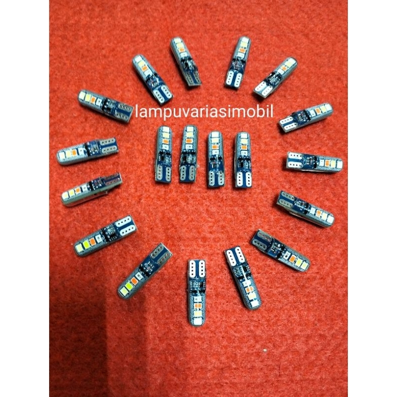 T10 12v-24v jelly 8-point Led 4 สีวิ่ง RGB ไฟกระพริบ