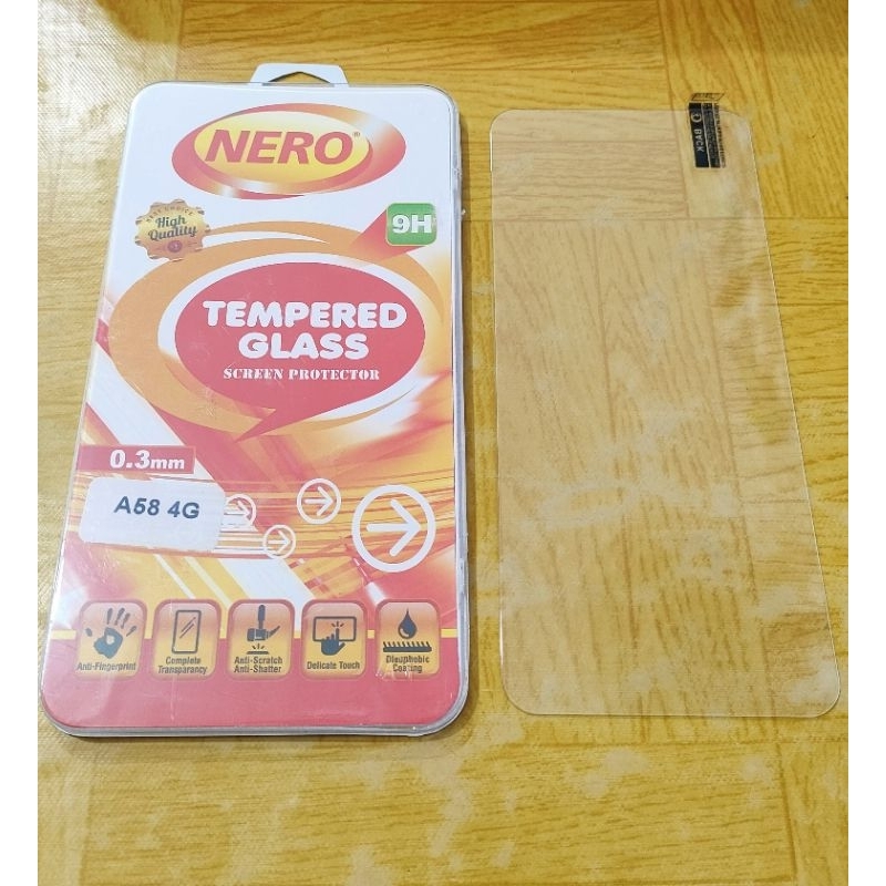 กระจกนิรภัย Anti-Scratch Glass Oppo A58 4G Screen Guard Nero 9H Clear 0.3mm