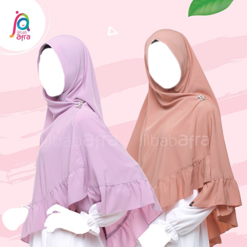 KARINA Afra / Arfa Hijab - Semi-Dry Khimar, Non-T-Shirt Material - Premium Crepe - Syari Khimar