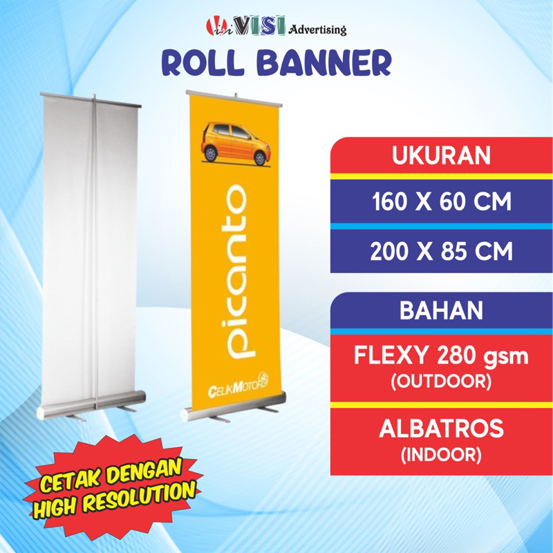 ROLL UP BANNER 160x60 ALUMINIUM + PRINT/PICTURE