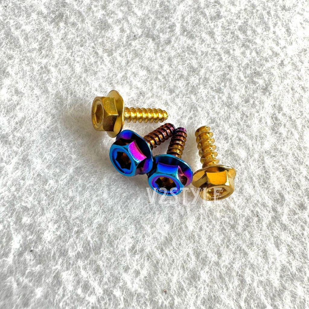 YAMAHA M5X15 BODY PROBOLT BOLT 1 PIECE GOLD TWOTONE STAINLESS HEN9 THAILAND นําเข้า NONFLOWER LEXI Y