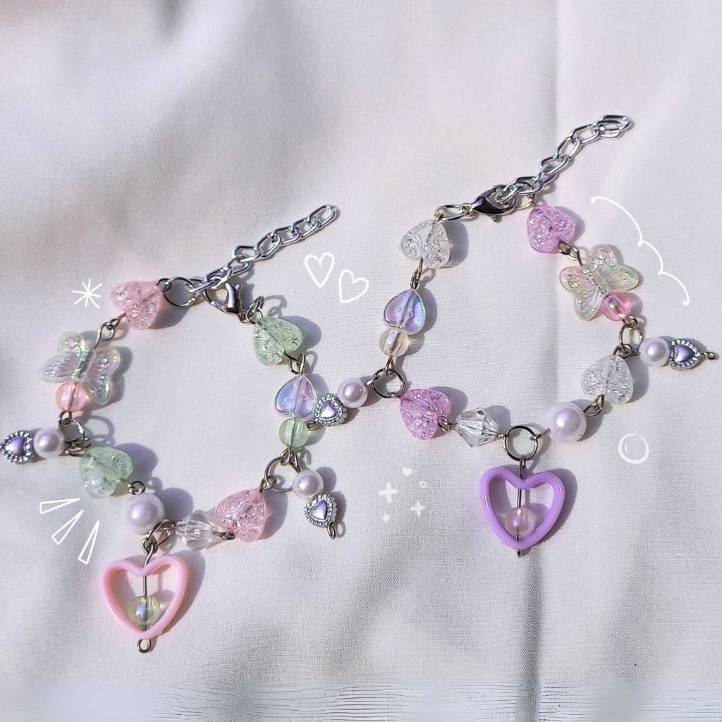 สร้อยข้อมือลูกปัด | ซีรีส์สร้อยข้อมือ Coquette | BESTIE BEAD BRACELET CUTE KOREAN BRACELET | ใช้ลูกป