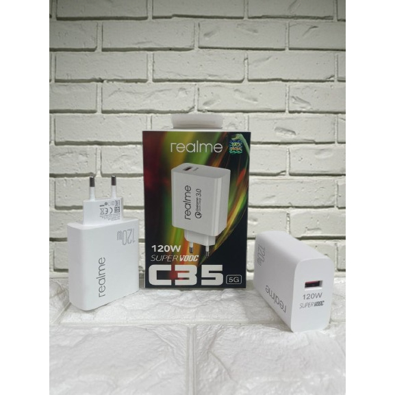 Casan Shell/Charger Fast Charging Realme C35 5G 120W Super Vooc Quick Charger 3.0
