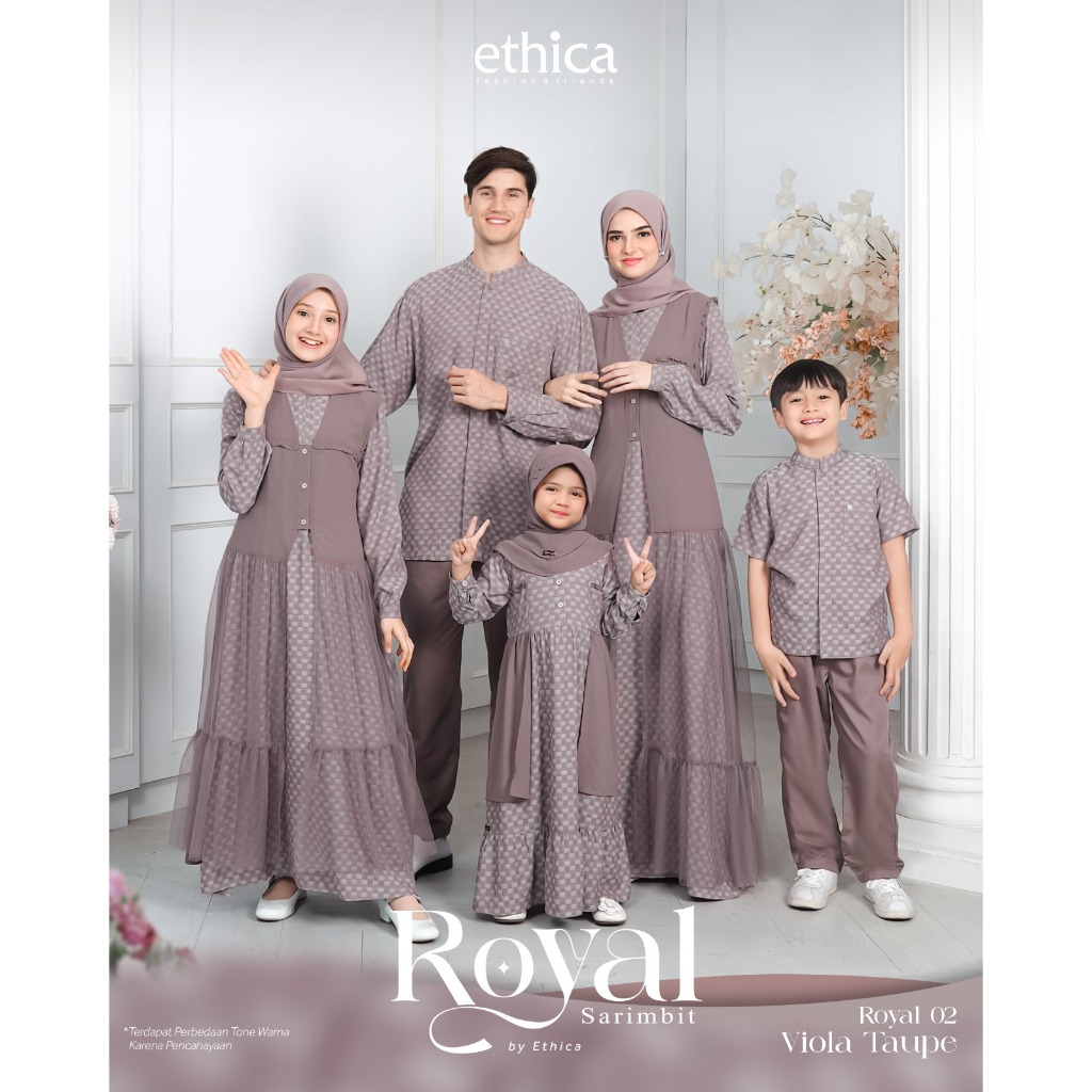 Ethica Royal 02 Viola Taupe Family Sarimbit Dress