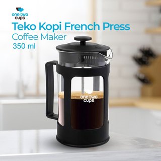 One Two Cups French Press Plunger Coffee Maker Pot 350 ml