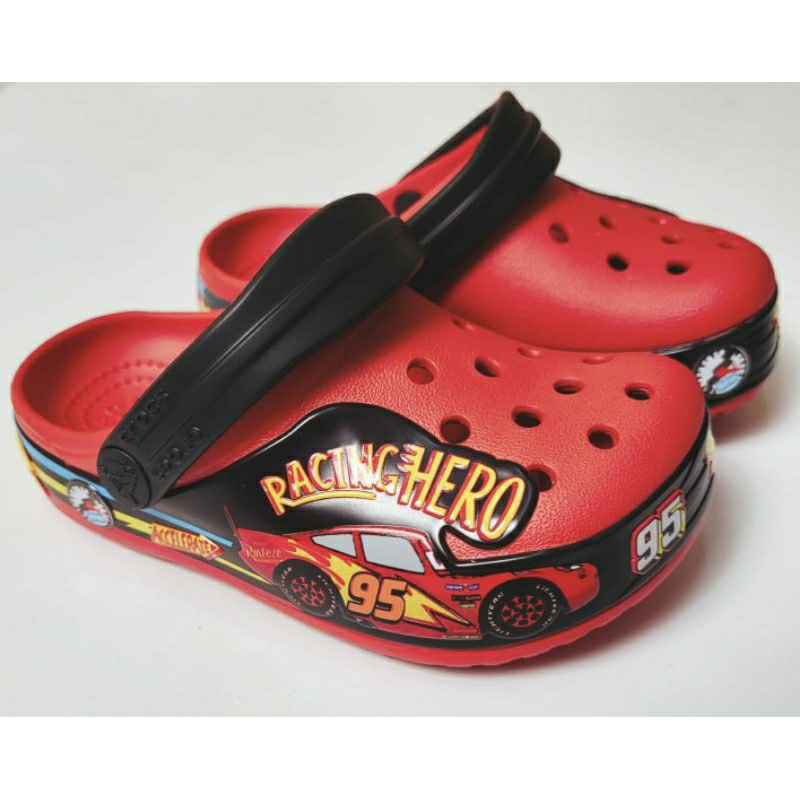 CROCS CARS McQueen RACING HERO RED สําหรับเด็กและ JUNIOR