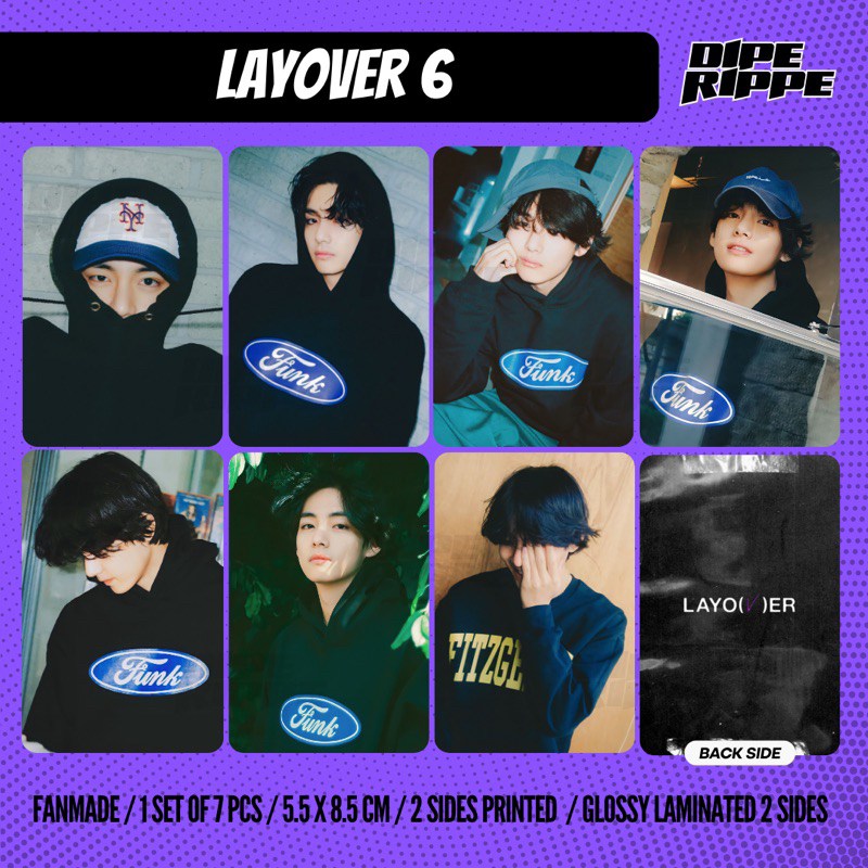 Bts PHOTOCARD - LAYOVER PHOTO CONCEPT V KIM TAEHYUNG