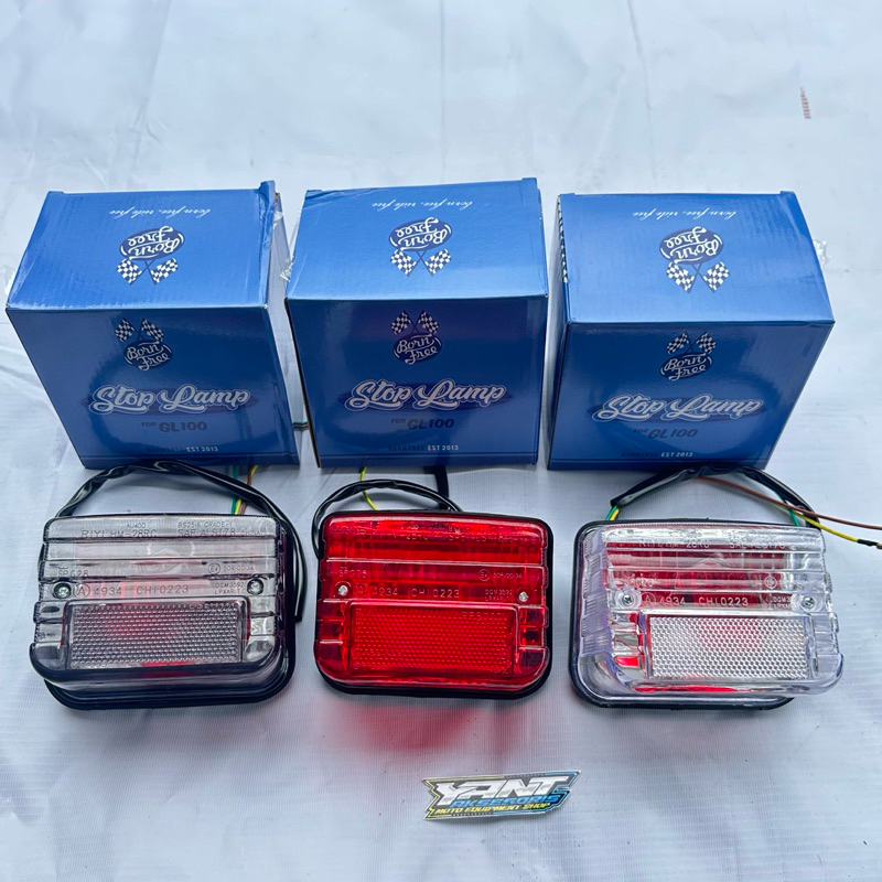 MERAH Stoplamp gl100 Stopan Rear Light GL 100 Mika Smoke Clear Red ล่าสุด Led รุ่น Bornfree
