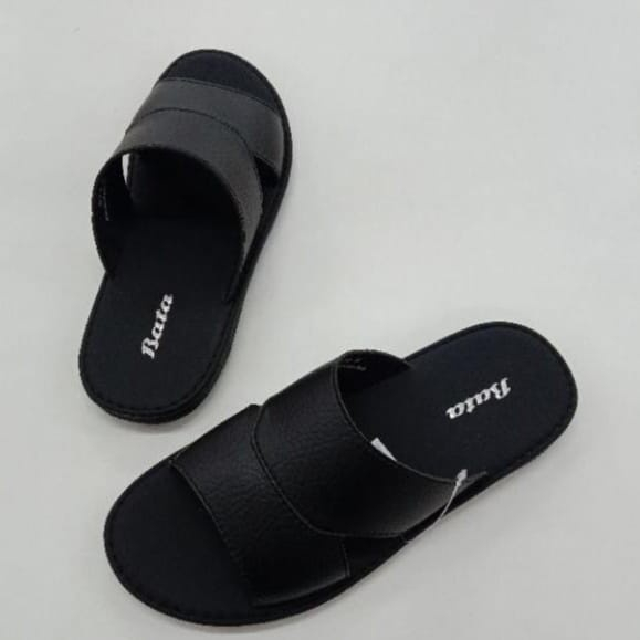 Hitam Bata รองเท้าแตะ สีดําด้าน สําหรับผู้ชาย ผู้หญิง ไซซ์ 39-43 สินค้าใหม่ล่าสุด - สีดําด้าน