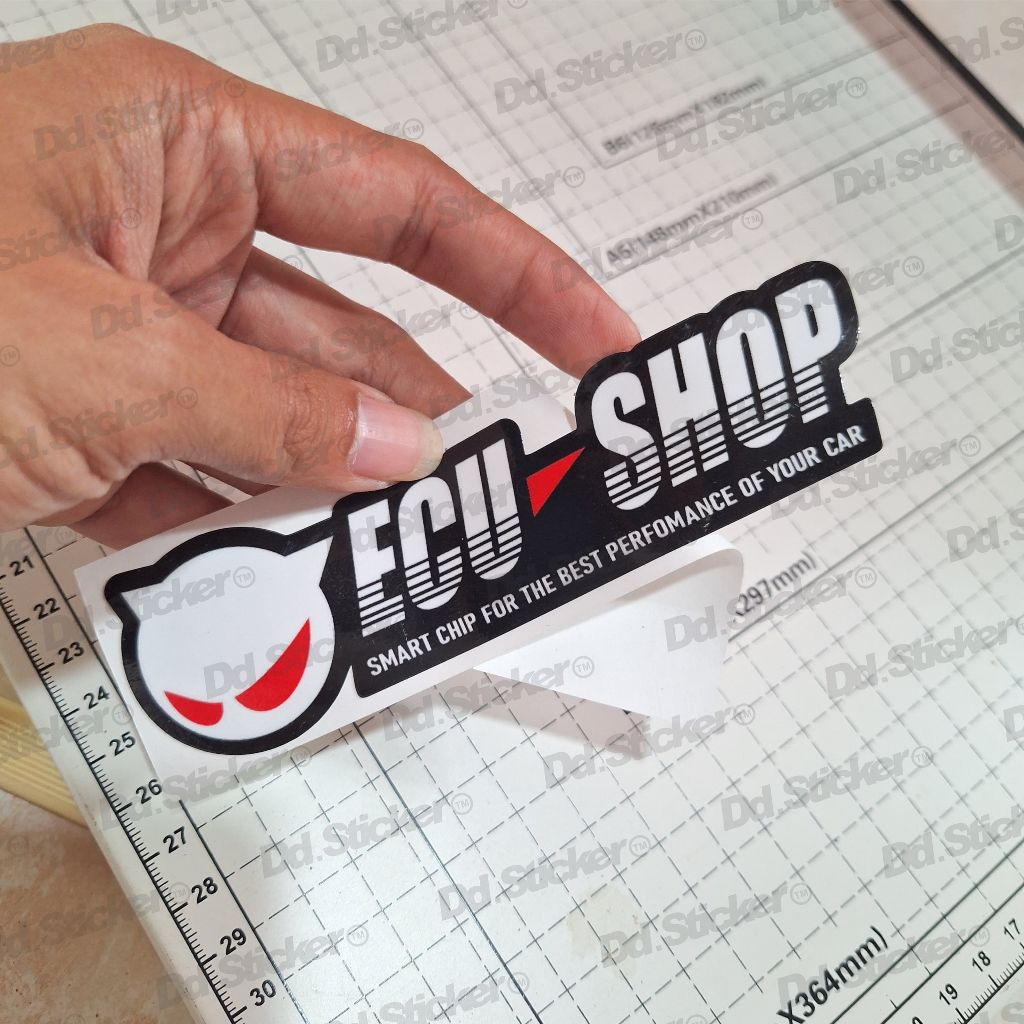 สติ๊กเกอร์โลโก้ Ecu SHOP