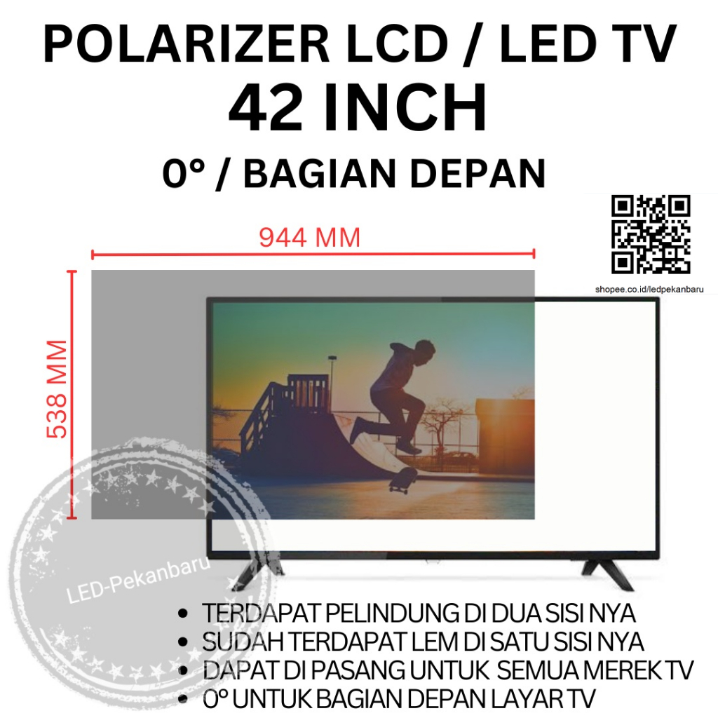 POLARITIZER TV LCD 42 นิ้วพลาสติก POLARIS 42INCH 40INCH 40 POLARIZED