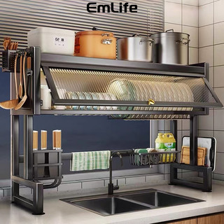 Rak Piring Wastafel Penutup Rak Dapur Wastafel Rak Cuci Piring Stainless Multi-fungsi Dengan